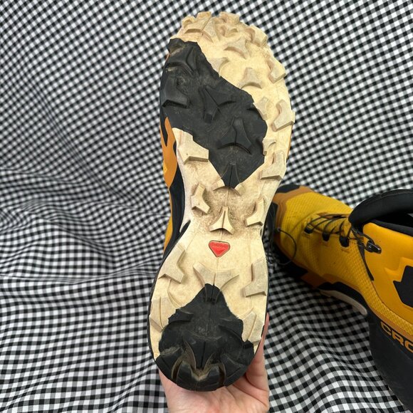 Salomon Cross Hike Mid GTX Boot Hiking Gorpcore Yellow Black Men's 12 - Picture 6 of 7